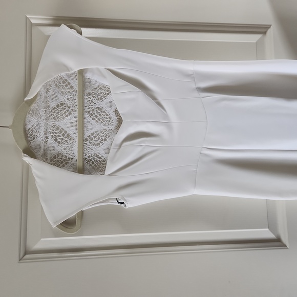 NWT Women Catherine Malandrino BLANC Nina Lace Back dress size 0$690 - Picture 7 of 10